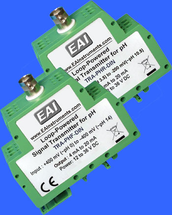 Very Compact DIN Rail-mounting Industrial Transmitter for pH